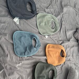 Cloud Island Bib Set in Blue, Green, and Orange